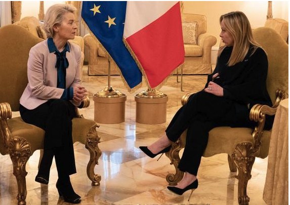 Meloni e von der Leyen, incontro a Palazzo Chigi